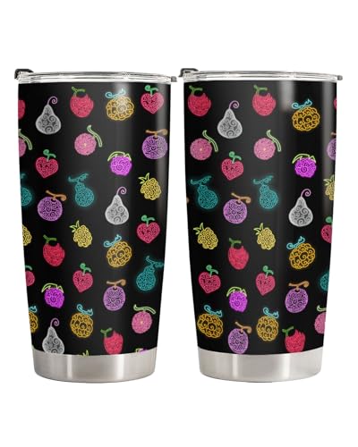 34HD Fantasy Devil Fruit Anime Pirate 20 oz Tumbler, Bookish Reader Gift
