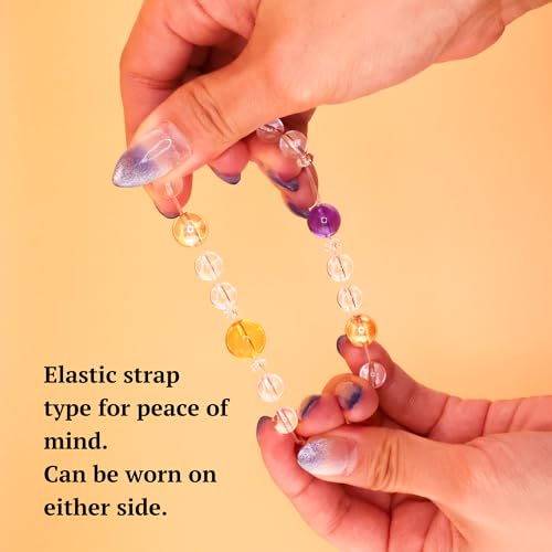 Image of Japan bracelet lucky charm crystal citrine amethyst feng shui traditional money luck fortune