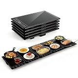Electric Warming Tray 5-in-1 Food Warmers for Parties Buffet with 10 Temp & 24H Timer,41' x 15' Glass Warming Mat for Food Modular Warmers for Food Trays Buffet, for Family Women