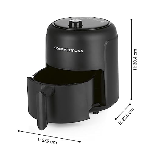 GOURMETmaxx Heißluftfritteuse 2,3L | Airfryer mit 60 Minuten Timer und 9 Funktionen inkl. Vorheizen & Warmhalten | energiesparend & geruchsarm frittieren – nahezu ohne Öl | 1000 W – Bild 7