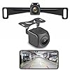 YEOIZO Wireless License Plate Backup Camera for Car/SUV - No Drilling WiFi HD 160° View, Waterproof Reverse/Rear View Camera with Real-Time Signal, Compatible iPhone/Android/iPad (Parking/Hitch Aid)