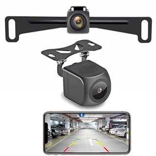 YEOIZO Wireless License Plate Backup Camera for Car/SUV - No Drilling WiFi HD 160° View, Waterproof Reverse/Rear View Camera with Real-Time Signal, Compatible iPhone/Android/iPad (Parking/Hitch Aid)
