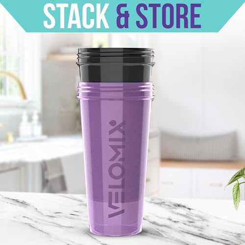 -2 Pack- 28 oz Protein Shaker Bottles for Protein Mixes - 2x Wire Whisk | Leak Proof Shaker Cups for Protein Shakes | Protein Shaker Bottle Pack | Shakers for Protein Shakes-Purple&Black