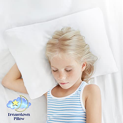 Dreamtown Kids Toddler Pillow & Pillowcase, Hypoallergenic & Made In Usa. Ideal For Crib, Bed & Travel. Soft & Breathable For Safe, Cozy Sleep. Perfect For Boys And Girls - Ages 2+,White #TOP7