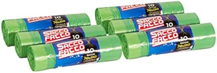 Teivio Sacchetti Spazzatura 5 Galloni (100 Litri) – Trasparenti, Resistenti, In HDPE – Per Casa, Ufficio, Bagno