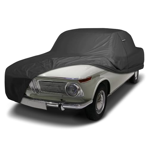 Image of iCarCover Premium Custom Car Cover for 1967-1971 BMW 1600, 1600-2, 1602 Heavy Duty Waterproof All Weather Rain Snow UV Sun Protector Custom Full Exterior Indoor Outdoor Protection Car Cover (Black)
