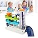 Nurnesy Parking Garage Toy Playset Multi Layer Track Design Parking Garage Toy Playset, Electric Car Ramp Track Set for Kids, Interactive Car Lot with Traffic Rules,