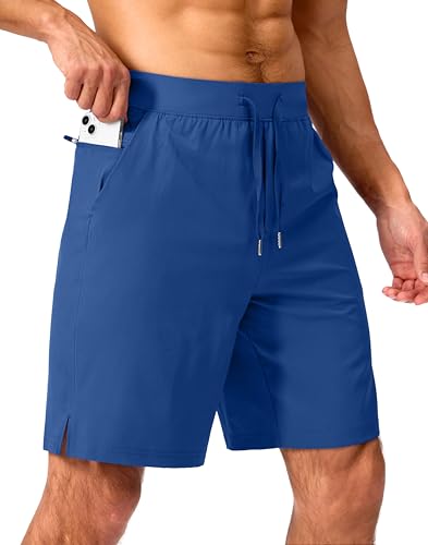 Image of Soothfeel Men's Running Shorts with Zipper Pockets 9 inch / 7 inch / 5 inch Quick Dry Eight Basketball Gym Workout Athletic Shorts