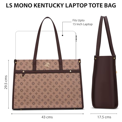 Image of Lavie Signature Women's Kentucky Colourblock Tote Laptop Bag | Tote Laptop Bag for Work | Ladies Purse | Stylish Shoulder Bag | Gift for Women