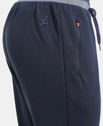 Image of Jockey AM05 Men Super Combed Cotton Rich Pique Slim Fit Jogger with Zipper Pockets