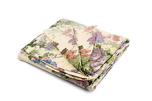 HomeLife Telo Copridivano Fiori Colorati [260X280] Made in Italy | Telo Copritutto ideale come Copriletto Matrimoniale Cotone/Coperta Matrimoniale Leggera | Plaid per Divano Letto Matrimoniale