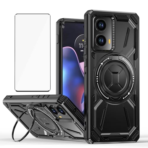 Coque Moto Edge 50 Fusion protège des écrans brisés avec verre et anneau métal