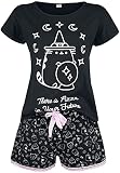 Pusheen There is Pizza In Your Future Frauen Schlafanzug schwarz S 100% Baumwolle Fan-Merch