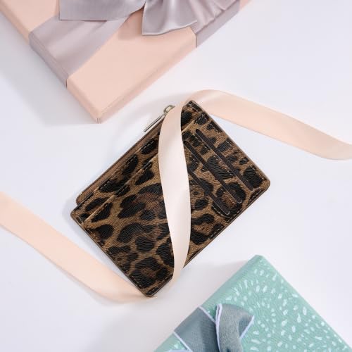 Image of Tipmile Womens Credit Card Holder Wallet, Small Slim RFID Blocking Sleeve | Mini Tiny Cute ID Case, Minimalist Zipper Pocket Wallet, Thin Coin Purse, Mothers Gift