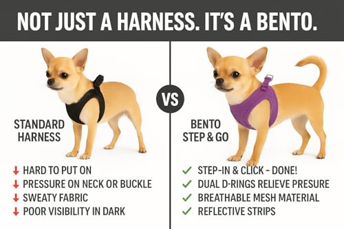 Hundegeschirr - hundegeschirr kleine Hunde - XXS - Flamingo Harness Step&Go Bento Beige