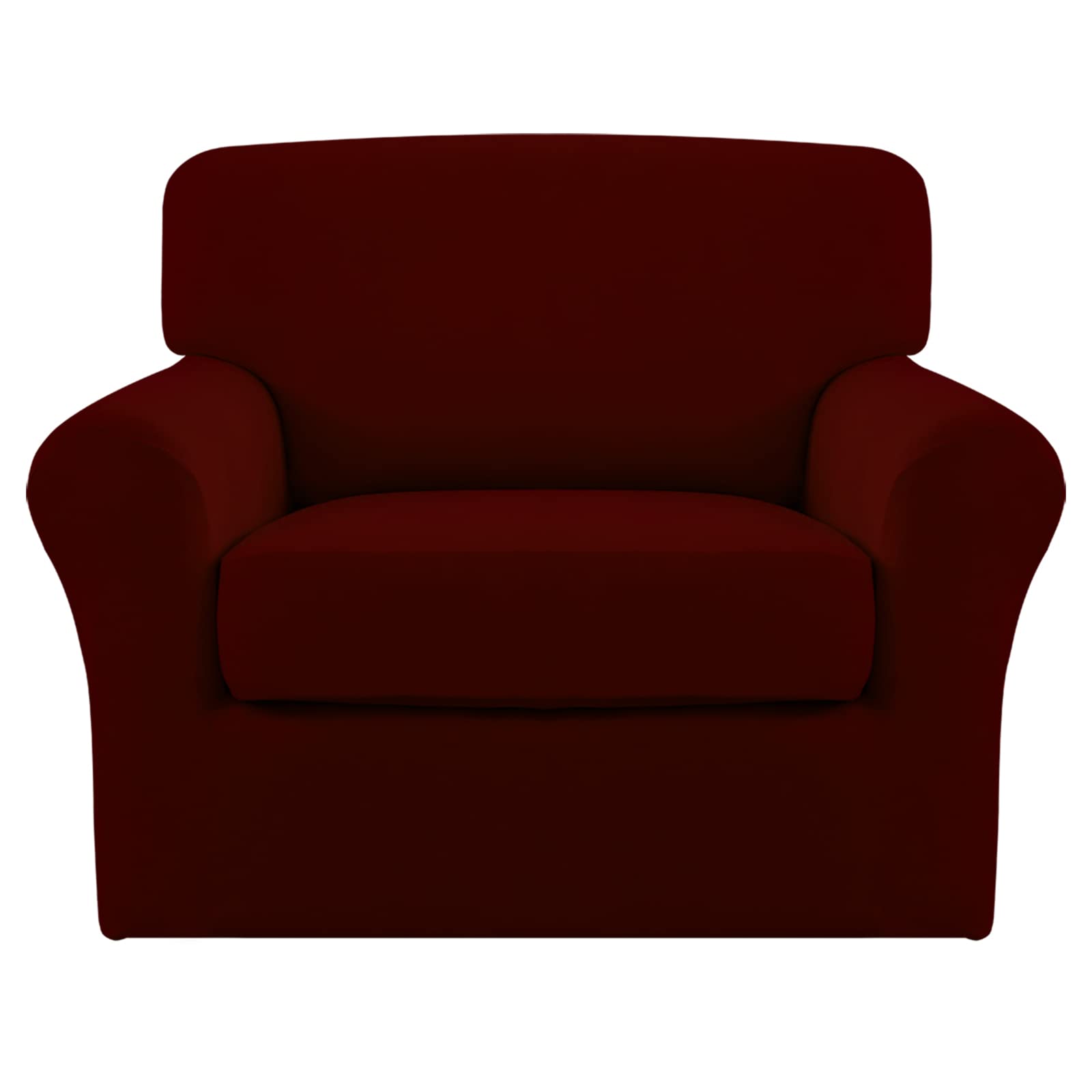 Easy-Going 2 Pieces Stretch Sofa Slipcover for Armchair Washable