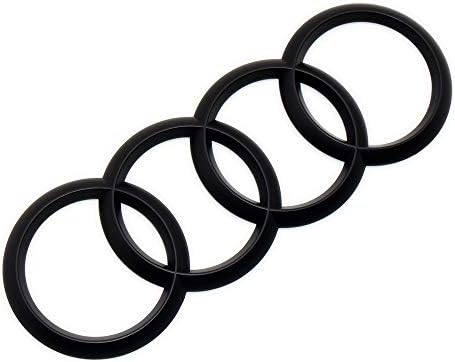 US85 Direct Universal for Audi Sport 3DTrunk Ring Luggage Lid Adhesive Logo Sign Fit A3 S3 RS3 A4 A5 S4 S5 RS5 Emblem Badge Sticker Decoration Quattro Accessories (Matte Black)