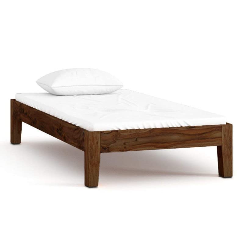 Image of Wudniture Solid Sheesham Wood Single Bed I Sheesham Wood Single Size Bed-Natural Dark Brown