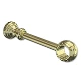 1-läufige Ausführung INTERDECO Gardinenstangen Träger/Wandhalter Messing-farbig 17 cm Abstand kürzbar für 28 mm Ø Classic