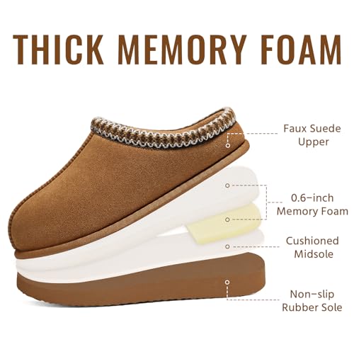 litfun memory foam slippers for women men cozy warm house shoes indoor and outdoor