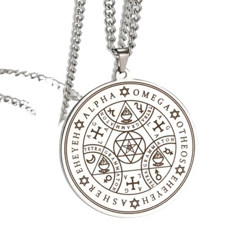 Collier Sceau Enochien cadeau talisman magique des archanges pour passionné d'ésotérisme
