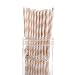 Dress My Cupcake Ivory Striped Paper Straws, 25-Pack