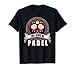 King of Padel Tennis mit Schlägern und Ball Sport und Hobby T-Shirt