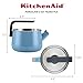 KitchenAid Teakettles Enamel-on-Steel Stovetop Whistling Teakettle, Induction Ready, Stainless steel Lid, 2 Quart - Blue Velvet