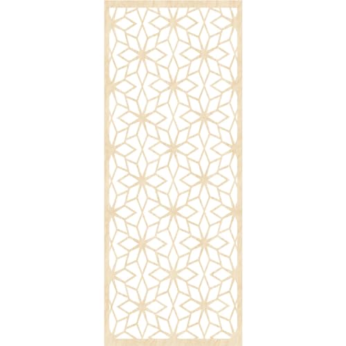 Image of 23 3 /8 inchW x 59 3 /8 inchH x 3 /8 inchT Lake Decorative Fretwork Wood Wall Panels, Birch