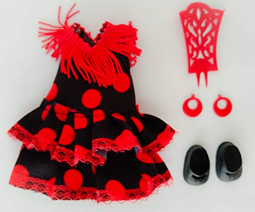 Folk Artesanía Vestido y complementos Regional típico Andaluza o Flamenca con peineta...