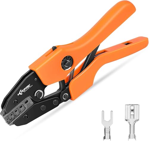 KF CPTEC Pince à sertir pour cosses non isolées, 0,25 à 6 mm², compatible JST, Molex, connecteurs Dupont, connecteurs TE, pinces a sertir, pince sertir...