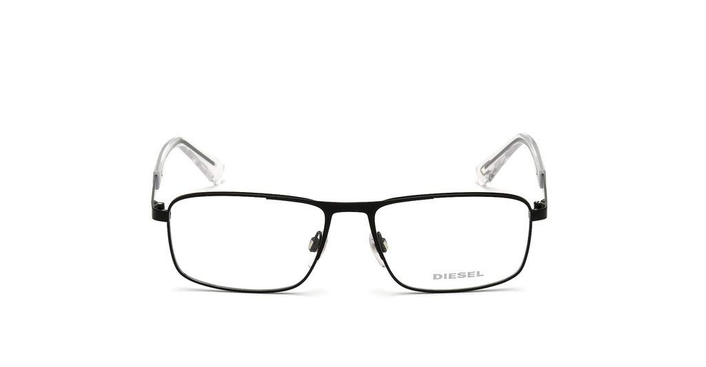 | Frames for Men | Square Full Rim Black Frame | Lens Colour: Transparent | Medium | DL5351 55 002