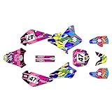 Kalair GFX Graphics Kit for Suzuki RM85 (2001+) Thunder Series Magenta 9 Mil - Easy Go - Dirt Pit Bike Motorcycle Stickers, Dirtbike Racing Automotive Decal Motocross Accessories no-Plastics