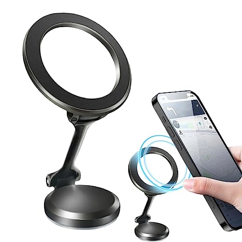 Suporte de carro magnético para celular,Suporte dobrável para celular giratório automotivo | Suporte
