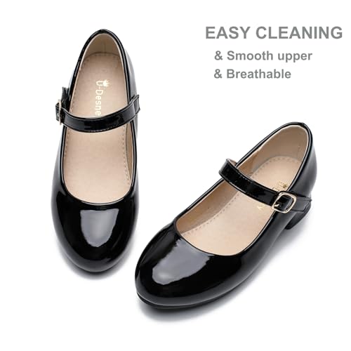 Youdesney Girls Dress Shoes, Mary Jane Flower Girls Shoes, Cute Princess Low Heels for School, Wedding, Party (Toddler/Little Kids/Big Kids)4