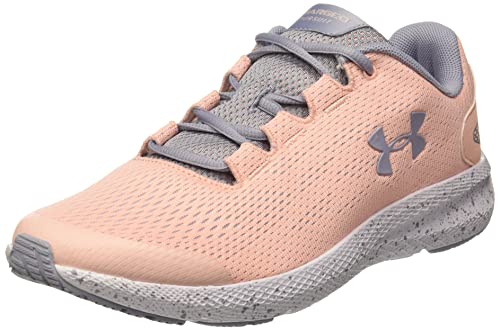 Under Armour Grade School Charged Pursuit 2 Running Shoe, Peach Frost (601)/Onyx White , 3.5