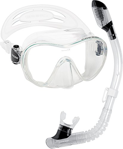 Cressi Junior Frameless Mask Dry Snorkel Set, Clear