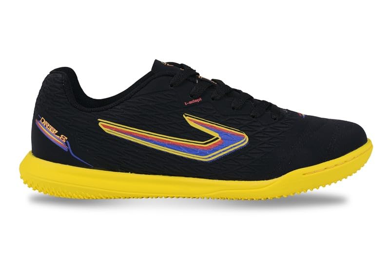 Chuteira Topper Drible Vii Futsal Preto/Vermelho/Amarelo,39
