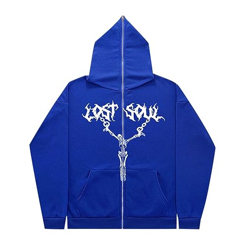 Sudadera con capucha para hombre con cremallera Y2K Harajuku Jersey con capucha manga larga sudadera con capucha sudadera con cremallera bolsillo capucha chaqueta casual sudadera con capucha chaqueta