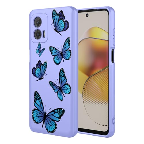 Coque Moto G73 antichoc en TPU souple motif papillon