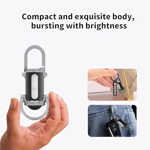 Image of Mini LED Flashlight, Small Torch with 1200 Lumens, Super Bright Pocket Size USB C Rechargeable Keychain Light, Portable Key Ring with Powerful COB Torchlight for Everyday Use