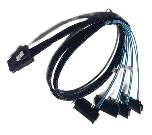 Cable S/AS 36P SFF-8087 a 4 SFF-8482 con cable de energía SATA 1 m miniatura 4
