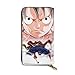 Produktbild One Piece Monkey D. Luffy Echtleder-Geldbörse mit Reißverschluss, lange Clutch-Geldbörse, Münzfach, Kartenpaket für Damen und Herren