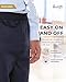 Pembrook Mens Elastic Waist Pants for Seniors | Navy Mens Elastic Waist Dress Pants | Loose Fit Adaptive Pull on Jeans for Men