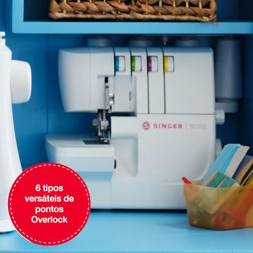 Remalladora Singer S0105 overlock compacta para costura doméstica 8