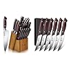 DDF iohEF Kitchen Knife Set 16 PCS and Steak Knife Set 6 PCS Japanese Stainless Steel Ultra Sharp