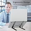 Laptop-Stand-for-Desk-Adjustable-Laptop-Riser-ABSSilicone-Foldable-Portable-Laptop-Holder-Ventilated-Cooling-Notebook-Stand-for-MacBook-Pro-Air-Lenovo-Dell-HP-More-10-156-LaptopsTablet Laptop Stand for Desk, Adjustable Laptop Riser ABS+Silicone Foldable Portable Laptop Holder, Ventilated Cooling Notebook Stand for MacBook Pro Air, Lenovo, Dell, HP, More 10-15.6” Laptops,Tablet