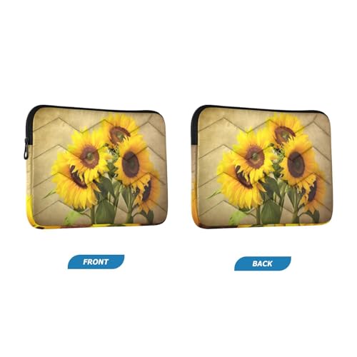 Funda Vintage para Laptop 13-14 Pulgadas con Diseño de Girasoles miniatura 2