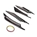 Front Bumper Lip Splitter, Fin Canards Body Spoiler Kit, 4pcs Universal Car Body Spoiler Front Bumper Lip Splitter Fins Trim (Black unpainted)