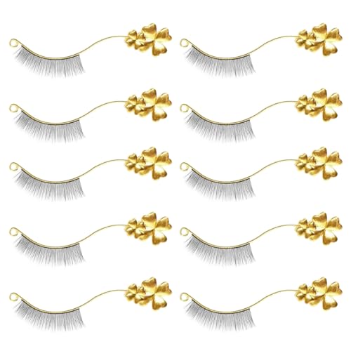 IMIKEYA 6 Pares de Pestañas Postizas Doradas Tablero Metálico Magnético para Exhibición y Herramienta Auxiliar de Injerto Diseño Japonés para Uso Profesional en Salones de Belleza